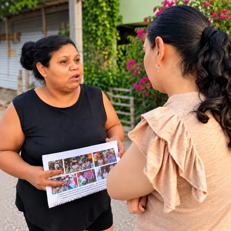 Encuentro de atención ciudadana entre la regidora y una vecina